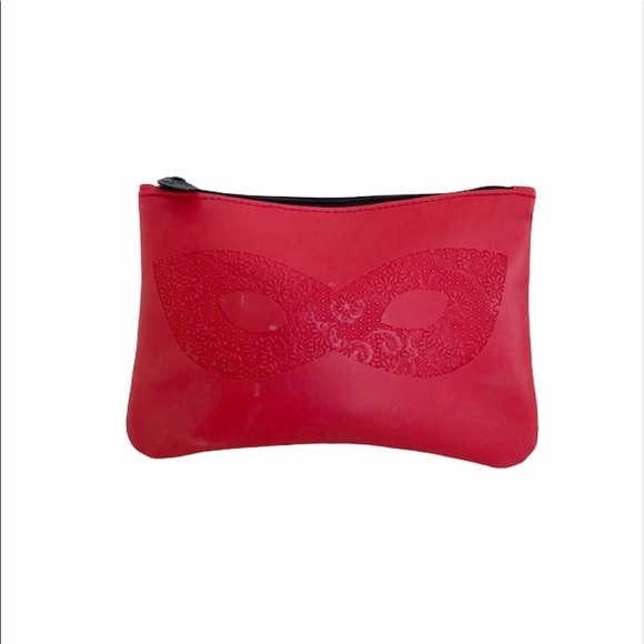 Ipsy Red Flower Mask Image Makeup Cosmetic Bag - Picture 2 of 8